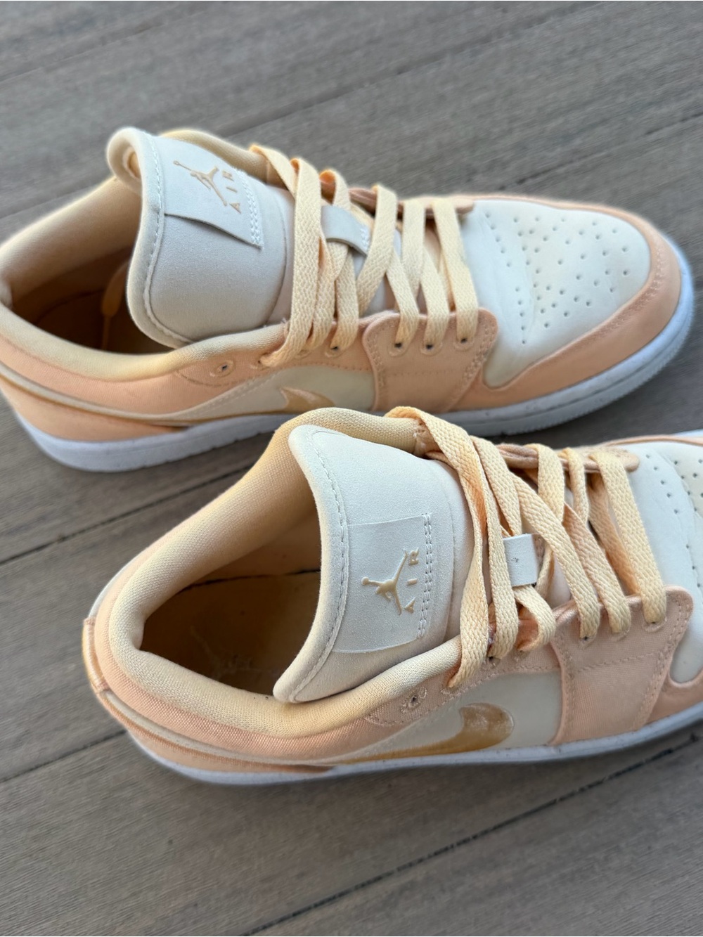Nike Jordan one Light orange and Cream Low-Top Sneakers - Picture 5 of 9